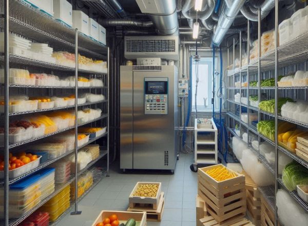 Cuarto frío para almacenamiento de alimentos con mantenimiento realizado por Don Frío.